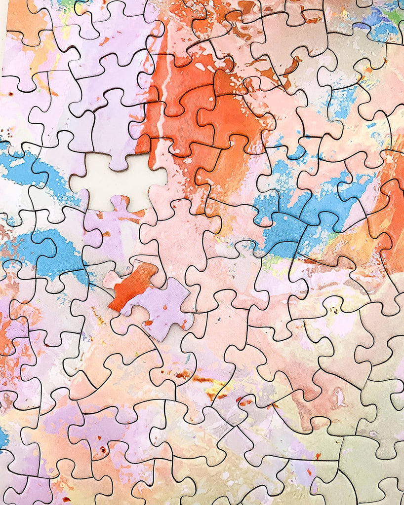 modern art colourful 500 piece irregular jigsaw puzzle uk
